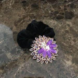 Beautiful rhinestone velvet scrunchie